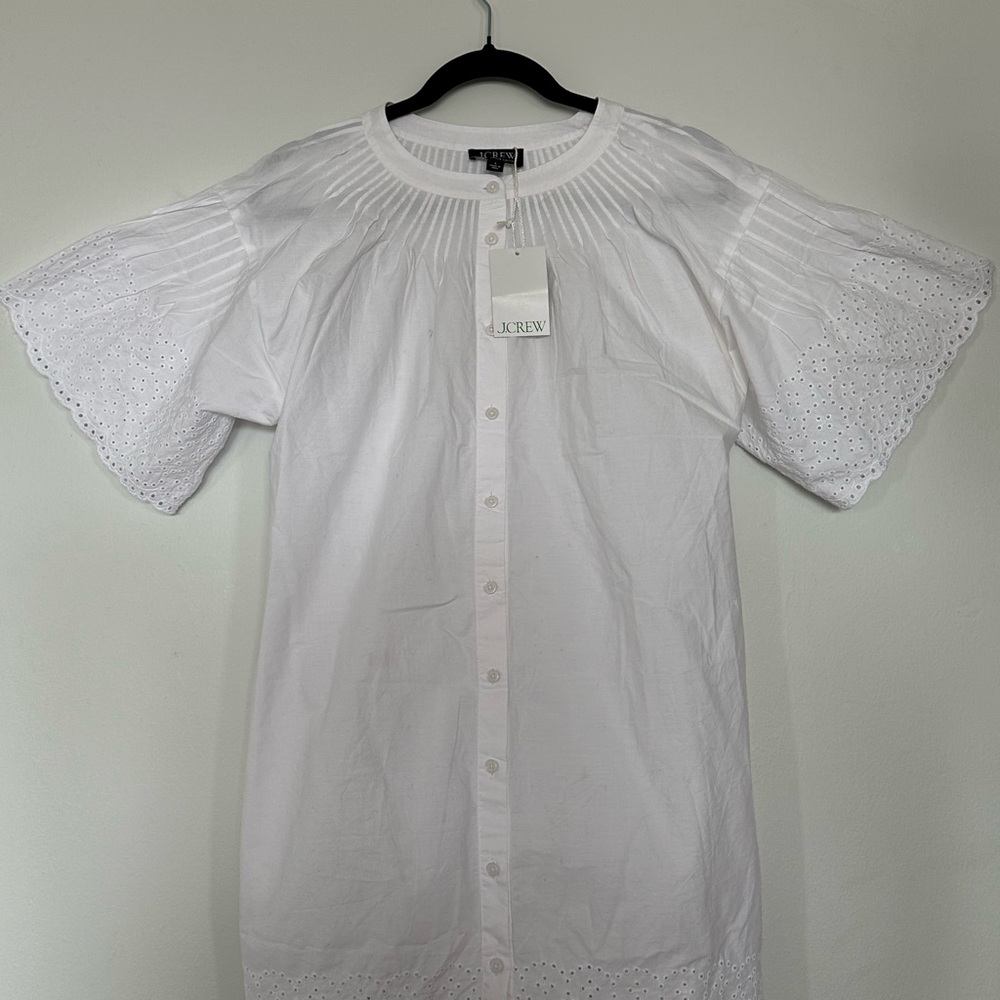 J. Crew White Eyelet Mini Dress